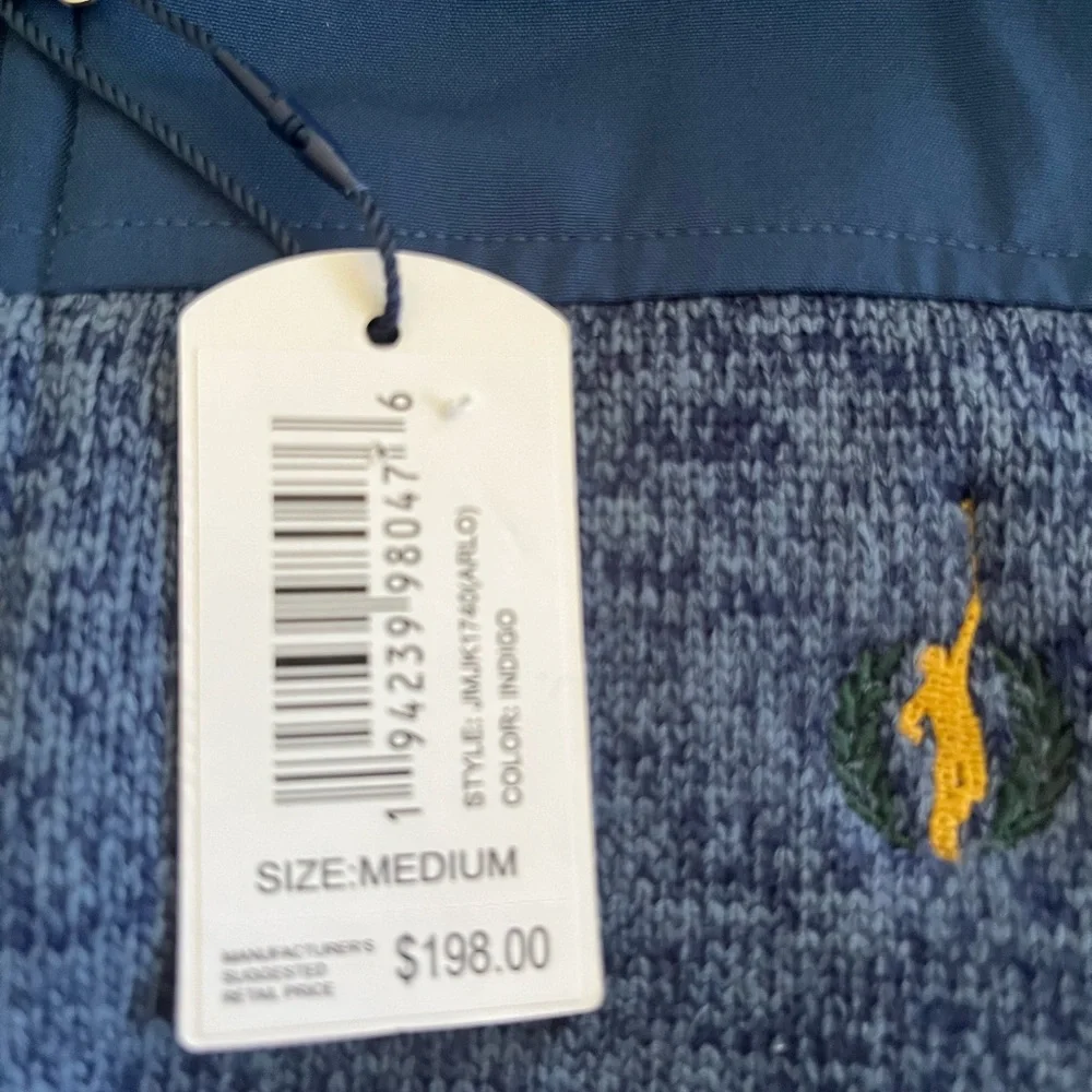 Johnnie-0 two-tone blue sweater jacket new with tags - Picture 3 of 5